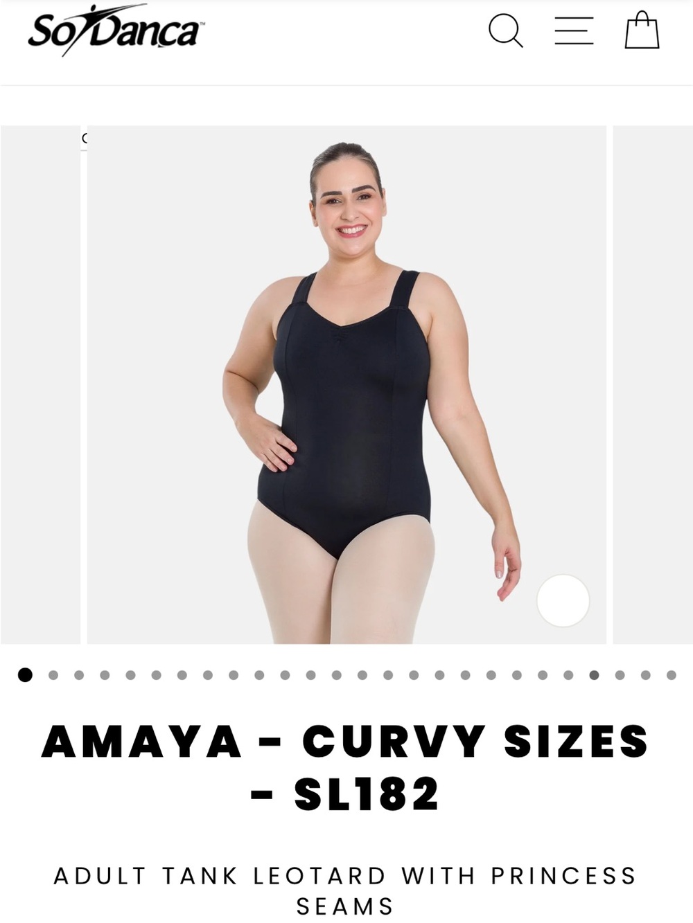 So Danca Amaya tank Leotard Curvy Medium